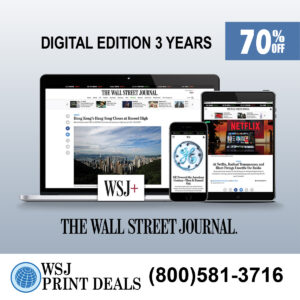 Wall Street Journal Digital Subscription at 70% Off for Five Years