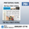 WSJ Print Edition subscription at an exclusive 70% discount