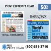 WSJ AND BARRONS PRINT 1 YEAR